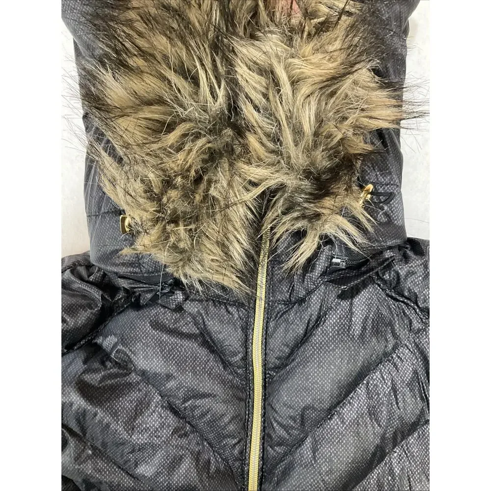 Michael KORS Faux Fur Puffer Hooded Down Vest Black Size M Mobwife Money